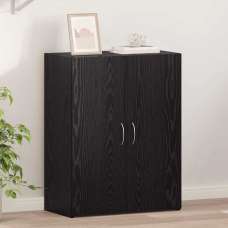 Quilcene 77cm Wooden Office Cabinet In Black Oak - UK
