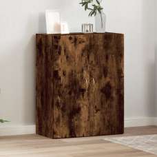 Quilcene 77cm Wooden Office Cabinet In Smoked Oak - UK