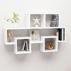 Quillon Car-Shaped Wooden Wall Shelf In White - UK