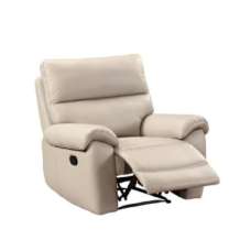 Radford Leather Recliner 1 Seater Sofa In Chalk - UK