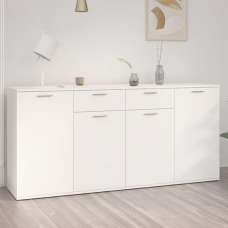 Ragni Wooden Sideboard With 4 Doors 2 Drawers In White - UK