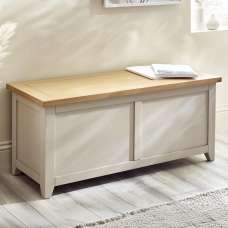 Raisie Wooden Storage Box - Cream Oak - UK