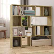 Ramona 105cm Wooden Book Shelf And Room Divider - Sonoma Oak - UK