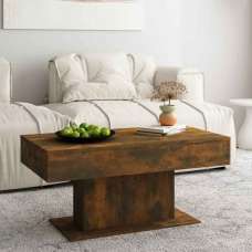 Ramona Wooden Coffee Table - Smoked Oak - UK