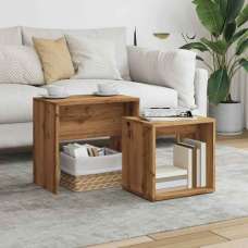 Ramona Wooden Nesting Coffee Table - Artisan Oak - UK