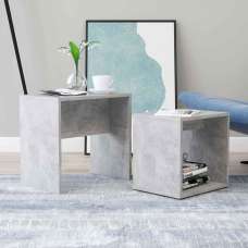 Ramona Wooden Nesting Coffee Table - Concrete Grey - UK