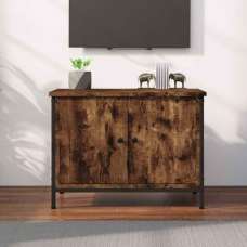 Ramona Wooden TV Stand With 2 Doors - Smoked Oak - UK
