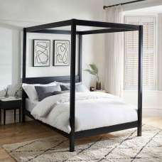 Ramsbury Wooden Double Bed in Black - UK