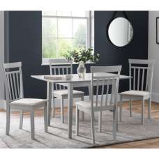 Ranee Extending Dining Table With 4 Coast Chairs In Grey - UK