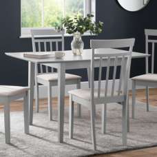 Ranee Extending Wooden Dining Table In Grey - UK