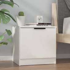 Ranya Wooden Bedside Cabinet With 1 Door In White - UK