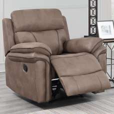 Rasalas Fabric Recliner 1 Seater Sofa In Sahara - UK