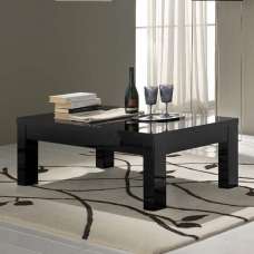 Regal Coffee Table Rectangular In Black With High Gloss Lacquer - UK