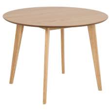 Reims Small Wooden Round Dining Table In Oak - UK