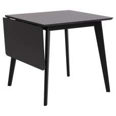Reims Wooden Extending Dining Table In Matt Black - UK