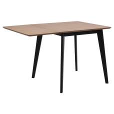 Reims Wooden Extending Dining Table In Oak And Matt Black - UK