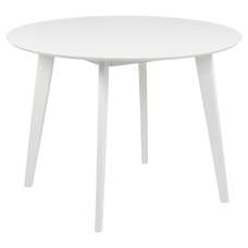 Reims Wooden Round Dining Table In White - UK