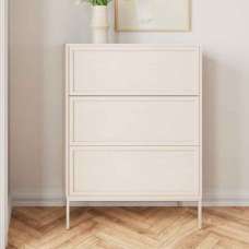 Rennes Wooden Chest Of 3 Drawers - Grey - UK