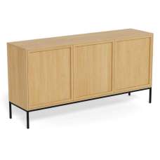 Rennes Wooden Storage Cabinet With 3 Doors - Wild Oak - UK
