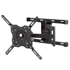Renzo 65" Metal Swivel Wall TV Bracket with Bubble Level in Black - UK