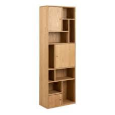 Reston Wooden Bookcase With 3 Doors And 8 Shelves In Oak - UK