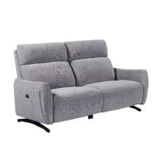 Revere Fabric Electric Recliner 3 Seater Sofa In Pewter - UK