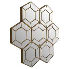 Revive Wall Bedroom Mirror In Warm Gold Frame - UK