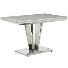 Richmond Marble Rectangular Dining Table In White - UK