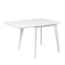 Riga Wooden Extending Dining Table In White - UK