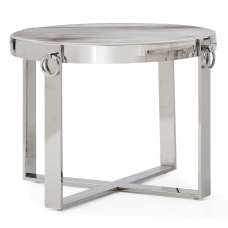 Ringgold Marble End Table With Stainless Steel Frame - UK