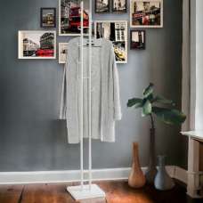 Ringle Steel Coat Stand In Matt White - UK