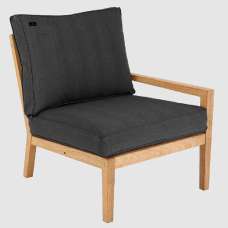 Robalt Wooden Right End Module Chair With Cushions In Natural - UK