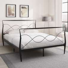 Rochelle Metal King Size Bed In Black - UK
