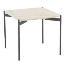 Rockton White Ceramic Square End Table With Metal Legs - UK