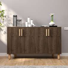 Rodney Wooden Sideboard with 4 Doors in Walnut - UK