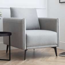 Rania Fabric Upholstered Armchair In Palmira Wool Effect - UK