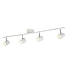 Rollo 4 Light Ceiling Split Bar In White And Chrome - UK