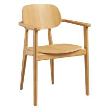 Romney Wooden Armchair In Natural Oak - UK