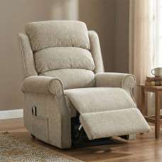 Rosenberg Fabric Dual Motor Lift Tilt Recliner Chair in Rabbit - UK