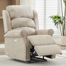 Rosenberg Fabric Electric Recliner 1 Seater Sofa - Rabbit - UK