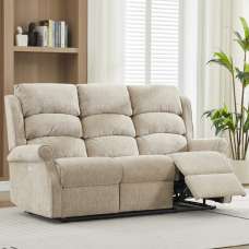 Rosenberg Fabric Electric Recliner 3 Seater Sofa - Rabbit - UK