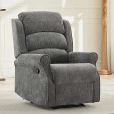 Rosenberg Fabric Recliner 1 Seater Sofa - Anthracite - UK