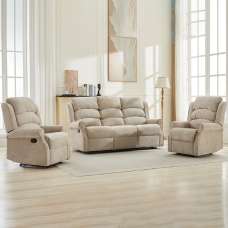 Rosenberg Fabric Recliner 3+1+1 Seater Sofa Set - Rabbit - UK