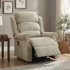 Rosenberg Fabric Single Motor Lift Tilt Recliner Chair in Rabbit - UK