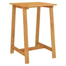 Roslyn Square Wooden Garden Bar Table In Natural - UK