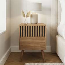 Rowen Wooden Bedside Cabinet in Oak - UK