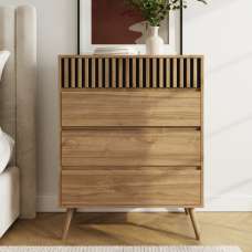 Rowen Wooden Chest Of 4 Drawers in Oak - UK