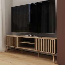 Roxboro Wooden TV Stand With 2 Doors In Oak - UK