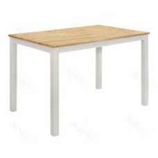 Rubin Wooden Dining Table In Oak And Grey - UK
