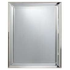 Russell Large Rectangular Wall Mirror In Champagne Frame - UK